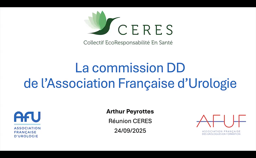 Réunion de présentation de la commission développement durable de l’AFU
